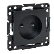 Розетка 1-м СП Стокгольм 10А IP20 без заземл. защ. шторки механизм черн. PROxima EKF EZR10-022-10