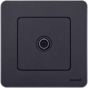 Розетка телевизионная TV Inspiria 2дБ 0-2400мГц с топологией «звезда» механизм антрацит IEK 673853