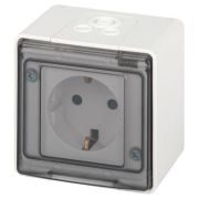 Розетка Эксперт 11-2502-01 2P+E IP55 шторки 16А-250В ОУ бел. Эра Б0063280