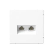 Розетка компьютерная 2-м ArtGallery RJ45 + RJ45 кат.5E механизм лотос SE GAL001385