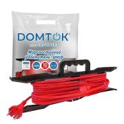 Удлинитель-шнур на рамке 1х10м без заземл. 16А IP44 3.5кВт КГ 2х1.5 АРКТИК морозостойкий DOMTOK 2608