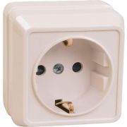 Розетка 1-м ОП Октава РС20-3-ОКм 16А IP20 с заземл. крем. GENERICA ERO11-K33-16-DC