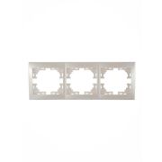 Рамка 3-м Mira горизонт. жемчуж./бел. перламутр. LEZARD 701-3000-148